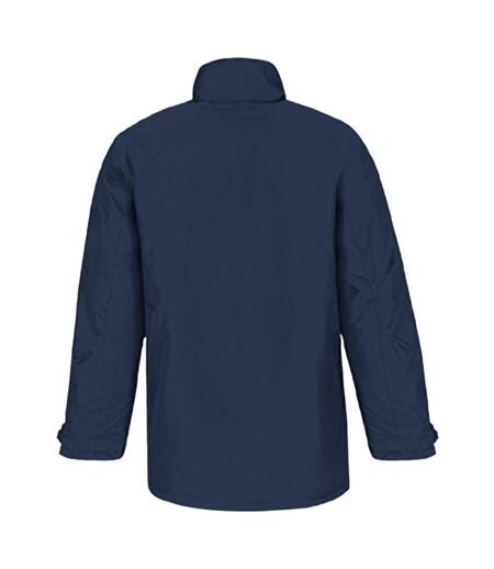 B&c Mens Real+ Premium Windproof Thermo-isolated Jacket Revêtement Pu Imperméable Bleu Marine B And C