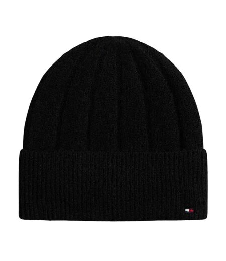 Bonnet noir femme tommy hilfiger flag fluffy