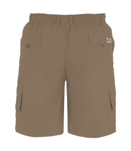 Duke Mens Nick D555 Elasticated Waist Cargo Shorts (Sand) - UTDC224