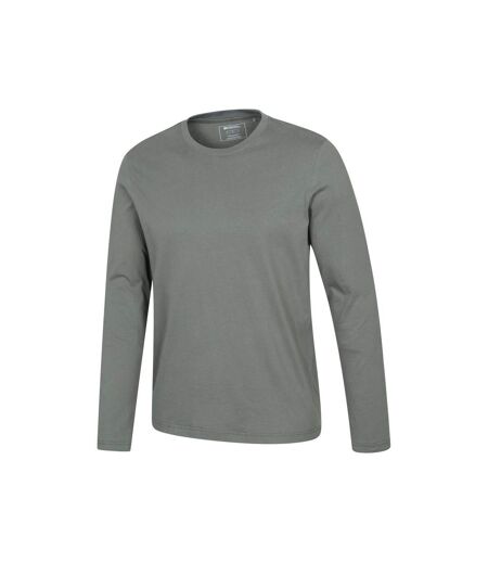 Mens flint crew neck long-sleeved t-shirt green Mountain Warehouse