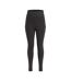Womens/ladies Lightweight Horse Riding Tights Black Requisite-1