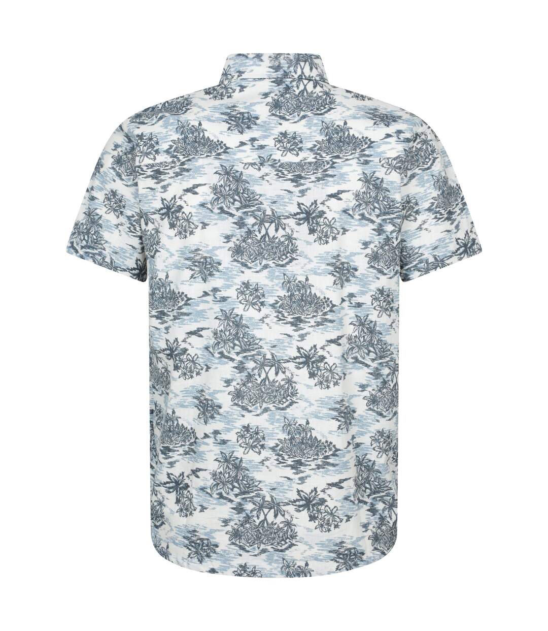 Mens tropical printed short-sleeved shirt off white Mountain Warehouse-2