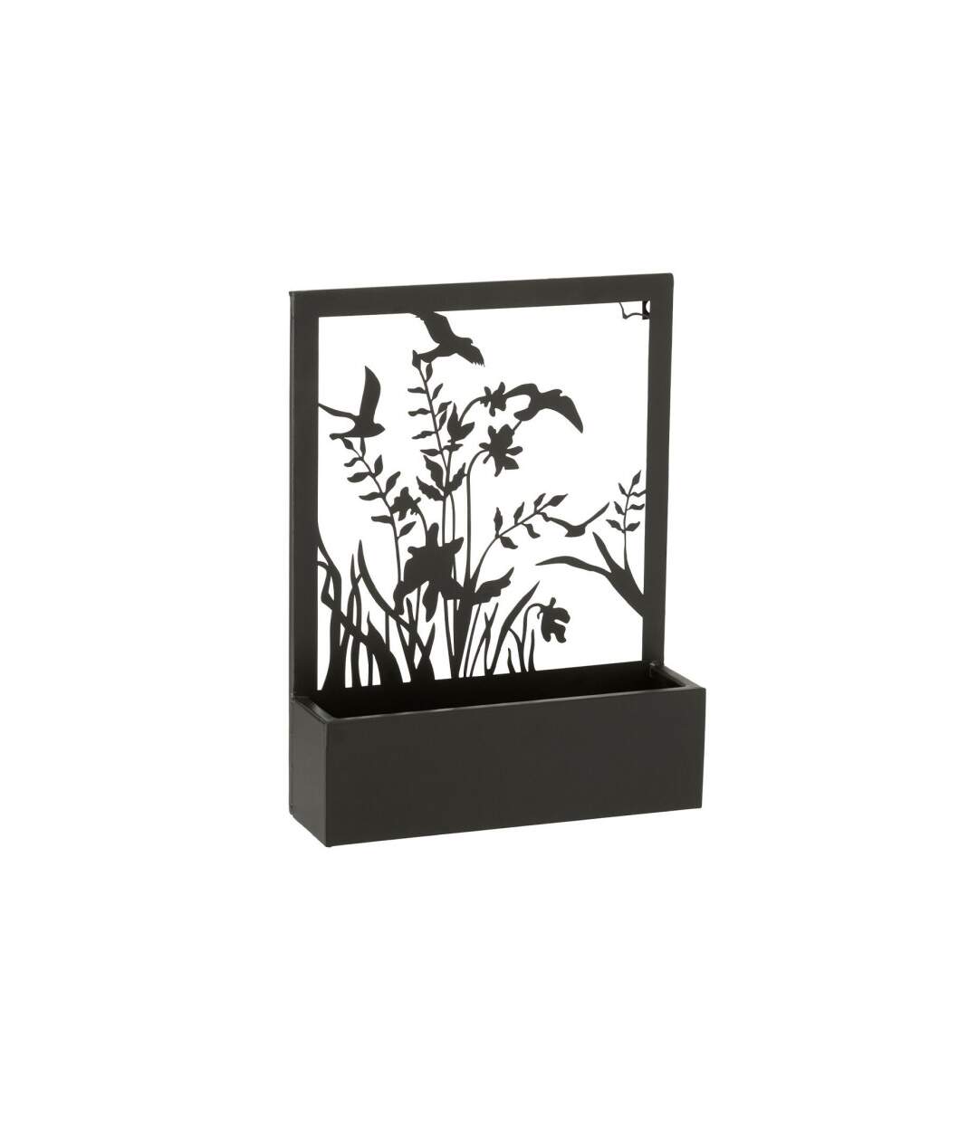 Jardinière Murale en Métal Plantes 41cm Noir-1