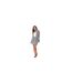 Womens/ladies Houndstooth Bouclé Mini Skirt Black White Be You-1