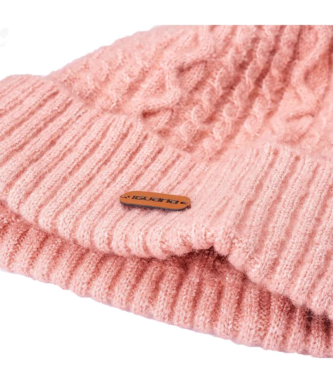 Bonnet Ninoa Femme Rose Pâle Corail Blanc Cassé Iguana-2