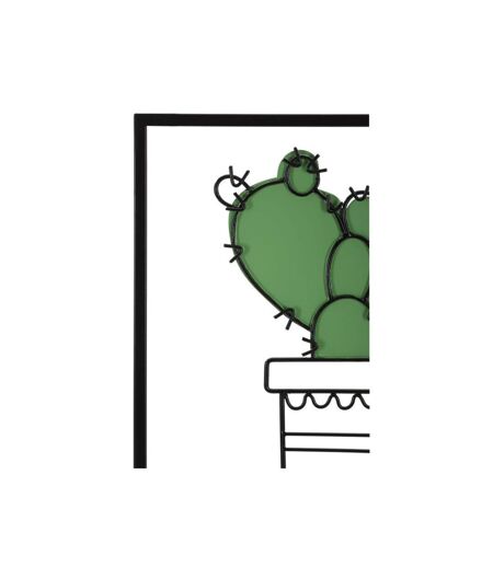 Lot de 3 Déco Murales Cactus 46cm Vert & Noir