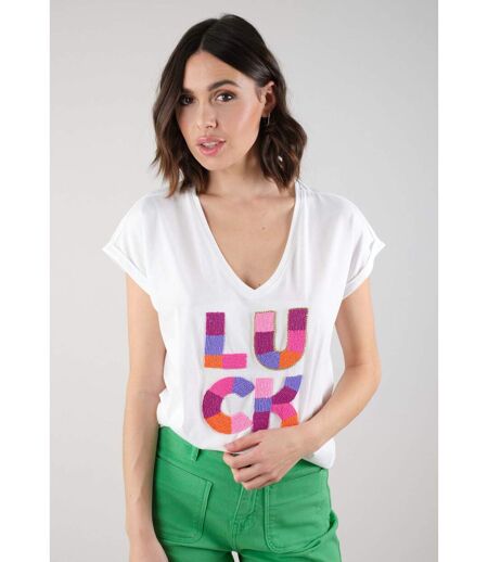 T-shirt bohème en coton pour femme LUCKY