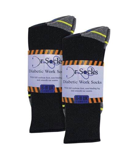 Multipack Mens Diabetic Work Socks | Non Elastic Breathable Diabetic Socks