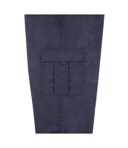 Mens Multi Pocket Cargo Trousers Navy Krisp