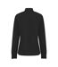 Womens/ladies Cotton Coolplus Long-sleeved Formal Shirt Black Henbury-2