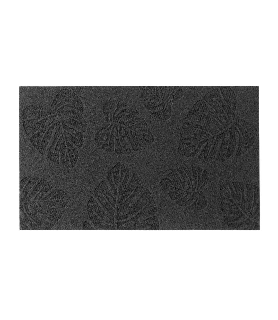 Tapis d'Entrée à Motifs Palmeraie 45x75cm Noir-1