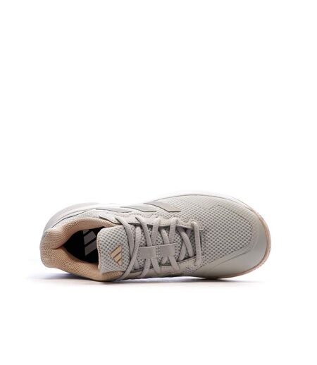 Baskets grises/roses femme adidas gamecourt 2