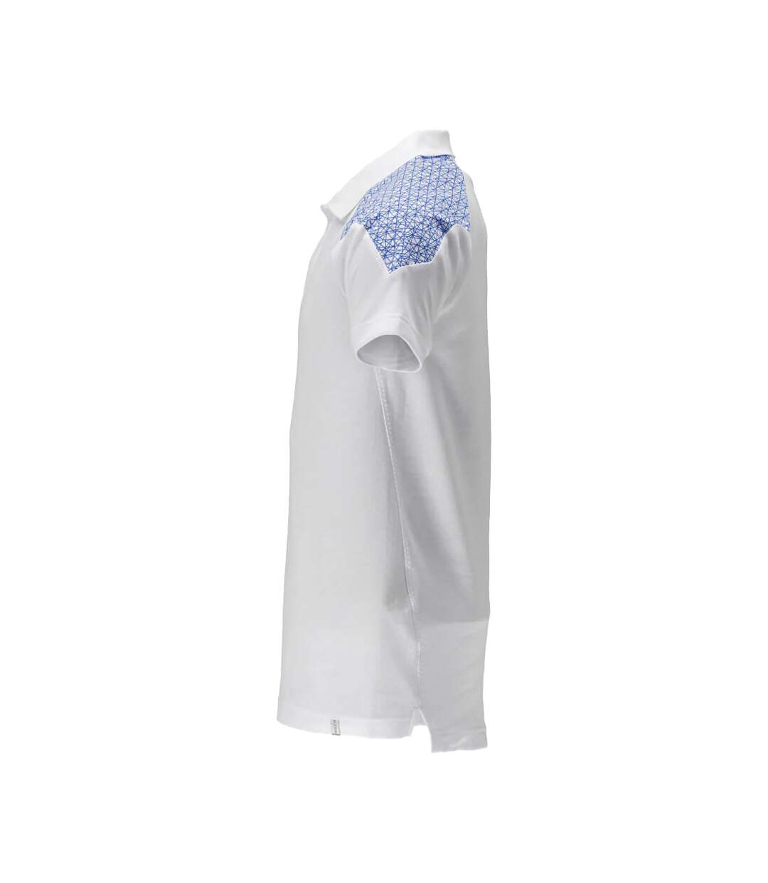 Unisex Adult Food & Care Polo Shirt White Azure Blue Mascot-2