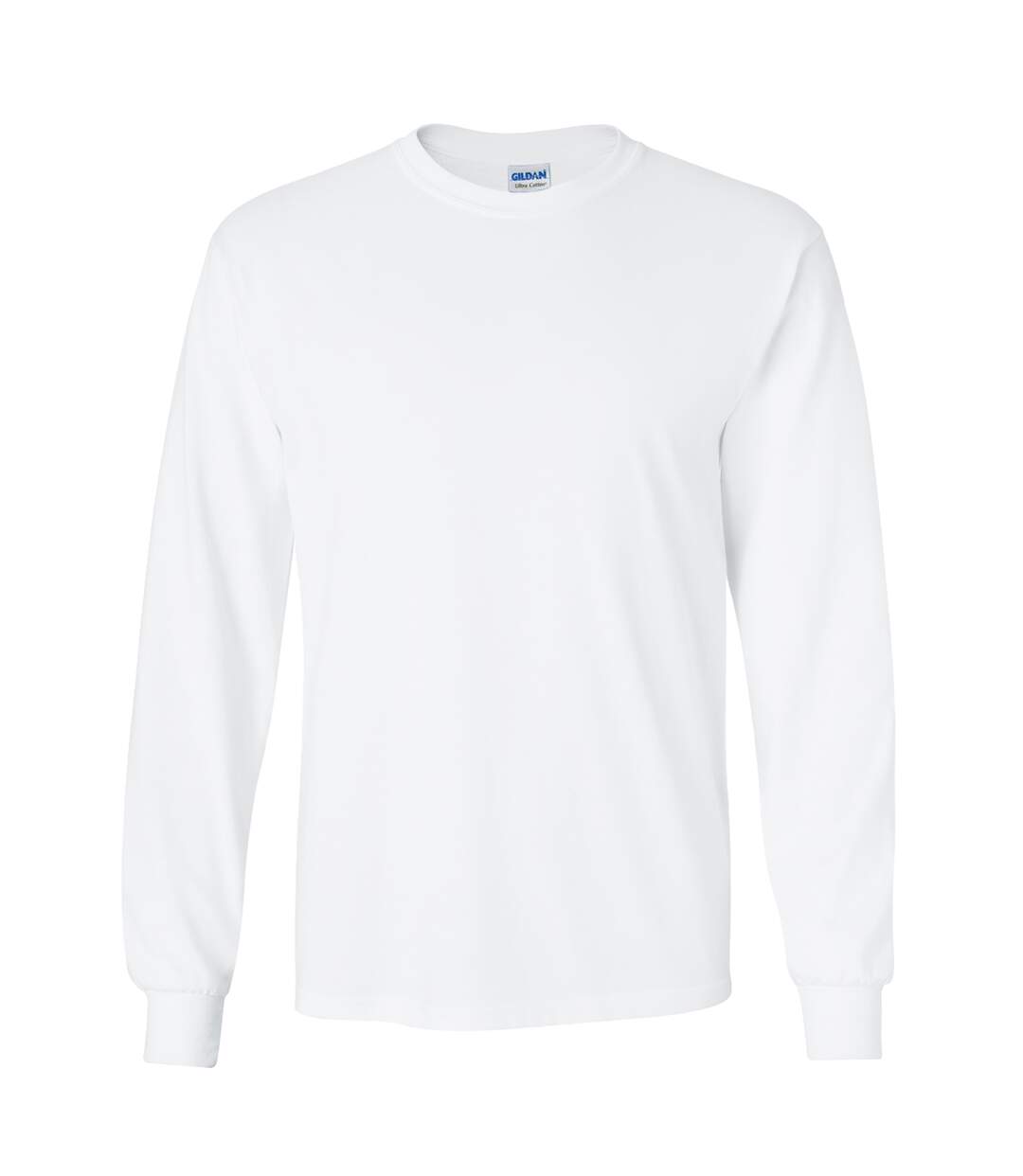 T-shirt uni à manches longues  pour homme blanc Gildan-1