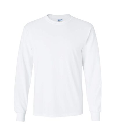 T-shirt uni à manches longues  pour homme blanc Gildan