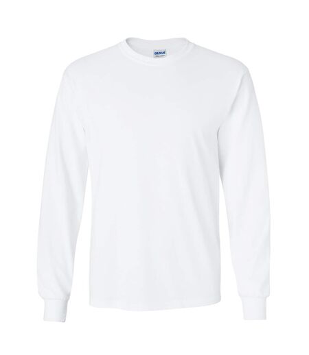 T-shirt uni à manches longues  pour homme blanc Gildan