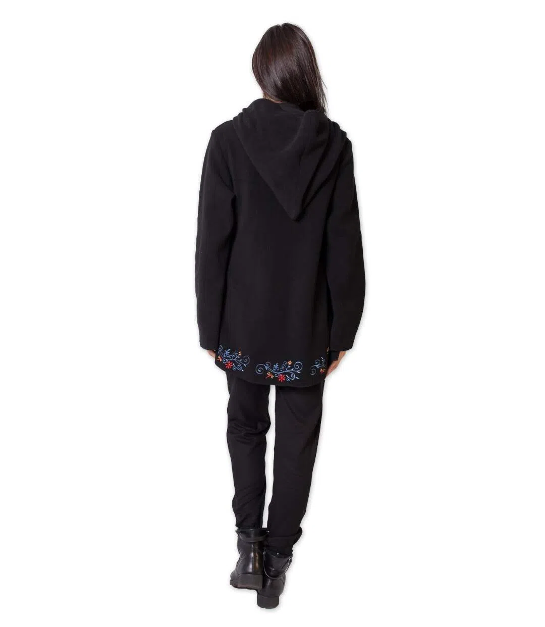 Veste polaire brodée COLUMBIA noire Coton Du Monde-4