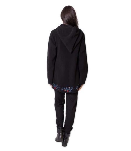 Veste polaire brodée COLUMBIA noire Coton Du Monde