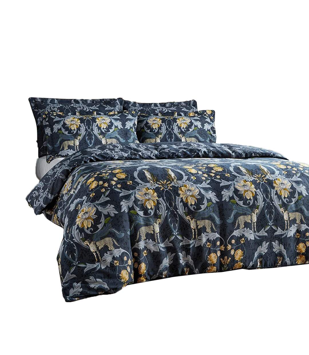 Paoletti Nouvilla Cheetah - Ensemble de housses de couette (Bleu/Gris/Jaune) - UTRV2132