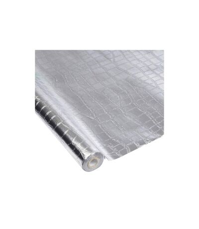 Nappe Plastique Effet Peau de Crocodile 1,20x5m Argent