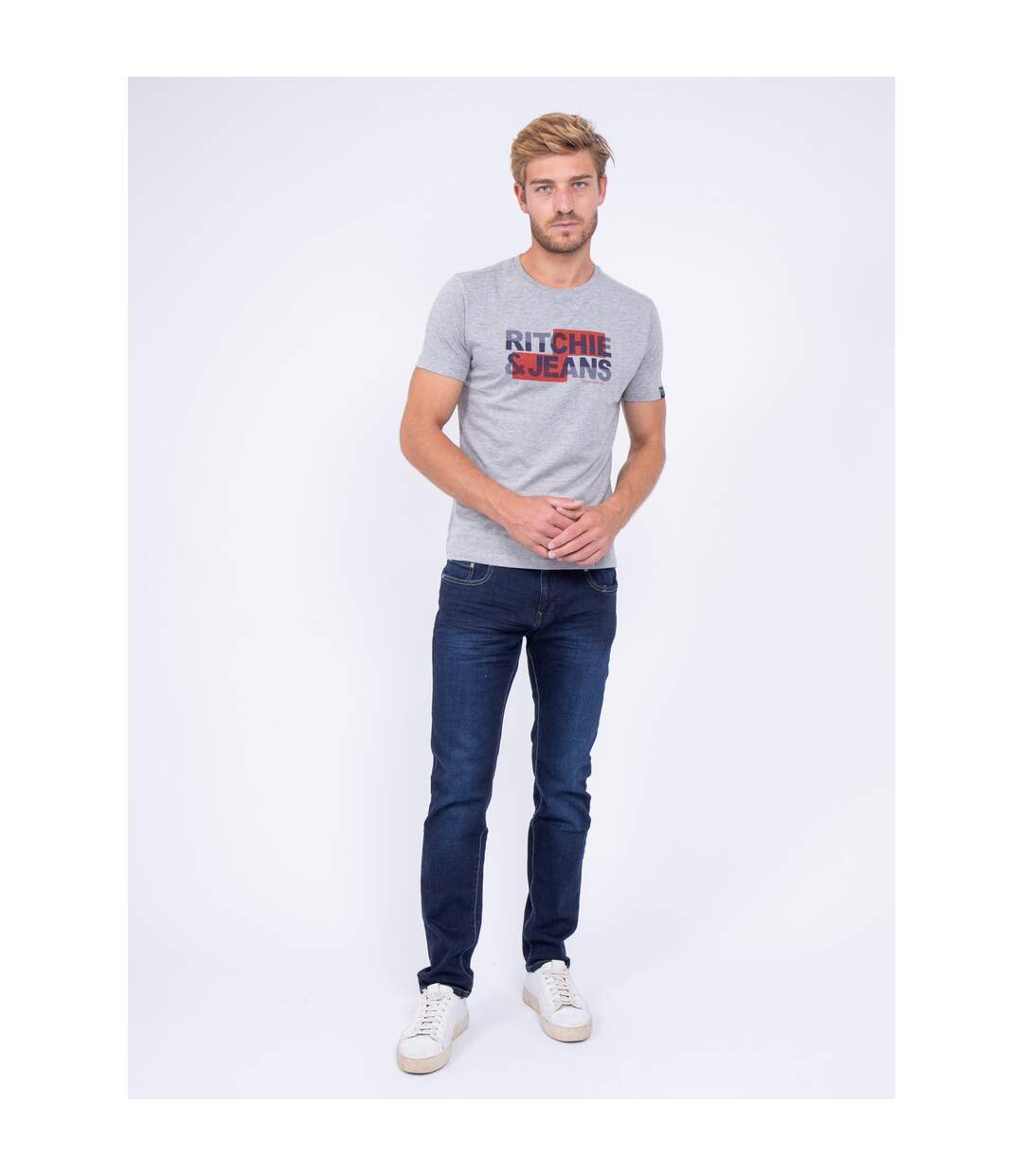 T-shirt col rond pur coton JALTAZAR-4