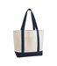 Tote Bag Motif/style Universitaire Earthaware Organic Taille Unique Naturel Bleu Marine Français Westford Mill-1