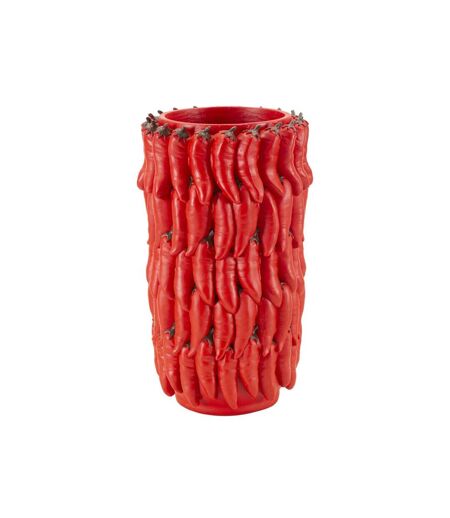 Vase Déco Piments Chili 34cm Rouge