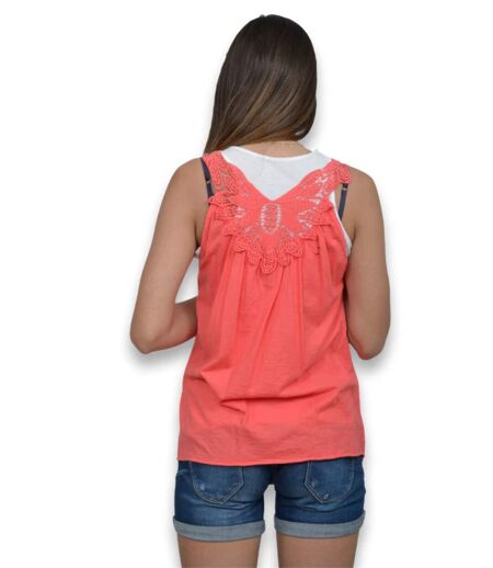 Débardeur femme sans manche - Orange - Taille unique