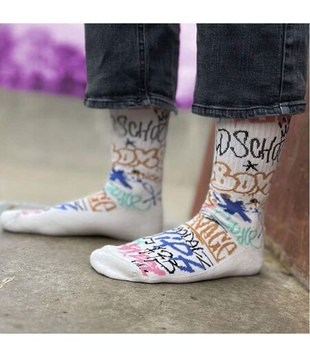 Chaussettes ras du cou pour hommes avec graffitis de rue