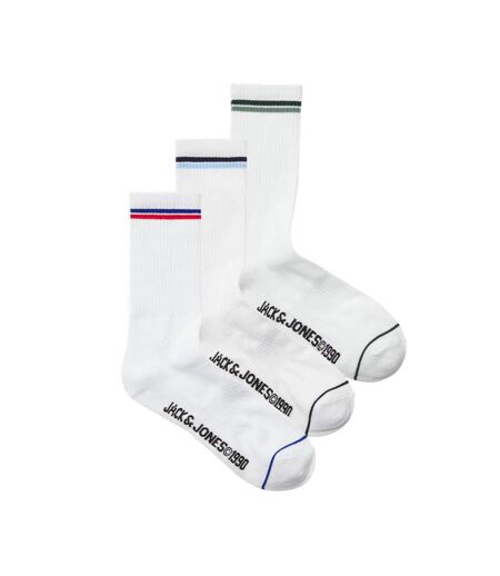 Lot de 3 paires de chaussettes blanches homme jack & jones jason