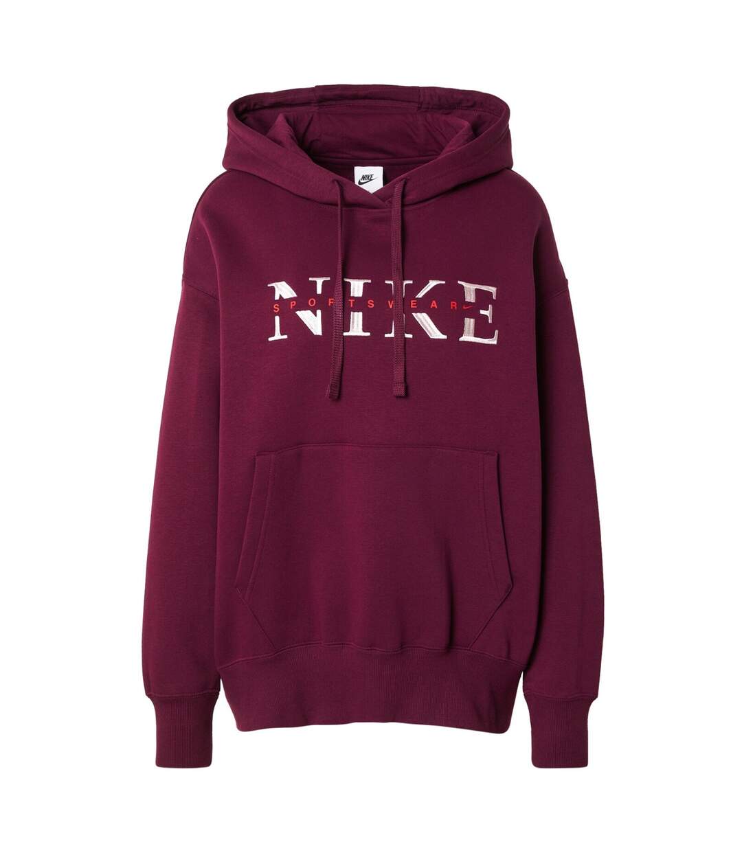 Womens/ladies Phoenix Fleece Pullover Hoodie Bordeaux Nike-2