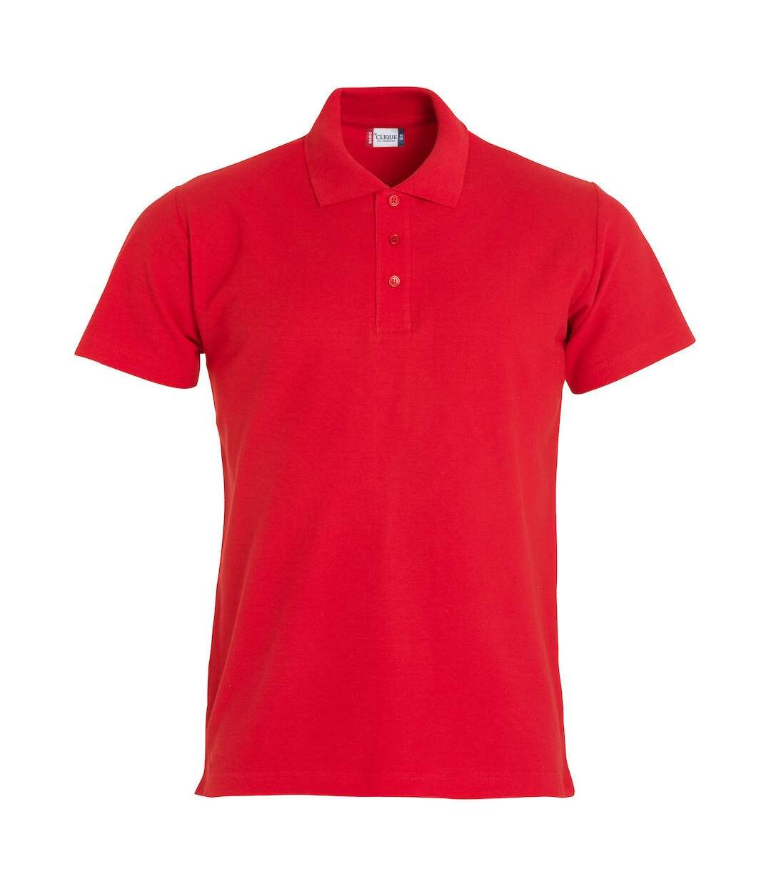 Mens basic polo shirt red Clique