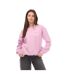 Womens/ladies Diagonal Crew Neck Regular Sweatshirt Lilac Off White-1