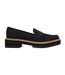 Womens/ladies cara leather loafers black Toms