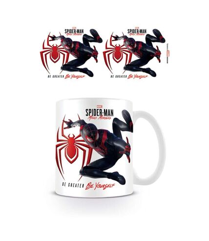 Spider-Man Iconic Jump Miles Morales Mug (White/Black/Red) (One Size) - UTPM1979