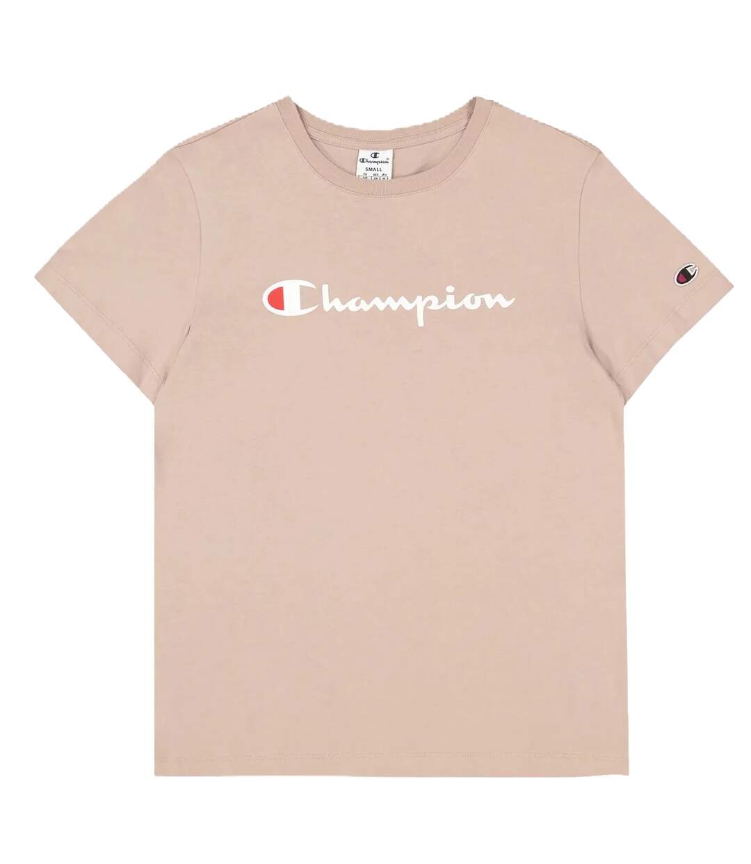 T-shirt Manches Courtes Femme Beige Crème Rose Champion-2