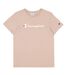 T-shirt Manches Courtes Femme Beige Crème Rose Champion-2