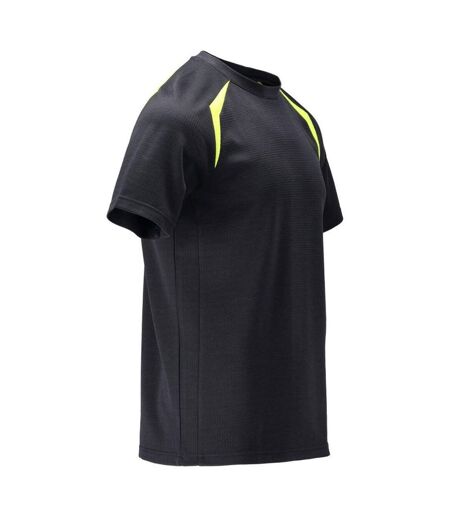 T-shirt Accelerate Multisafe Homme Bleu Marine Foncé Jaune Fluo Mascot