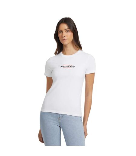 T-shirt Motif/style Imprimé Graphique Gj American Femme Blanc Pur Guess