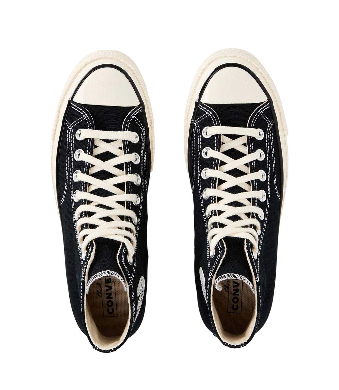 Womens/ladies All Star Ox 70 Canvas High Top Trainers Black Egret Converse-3