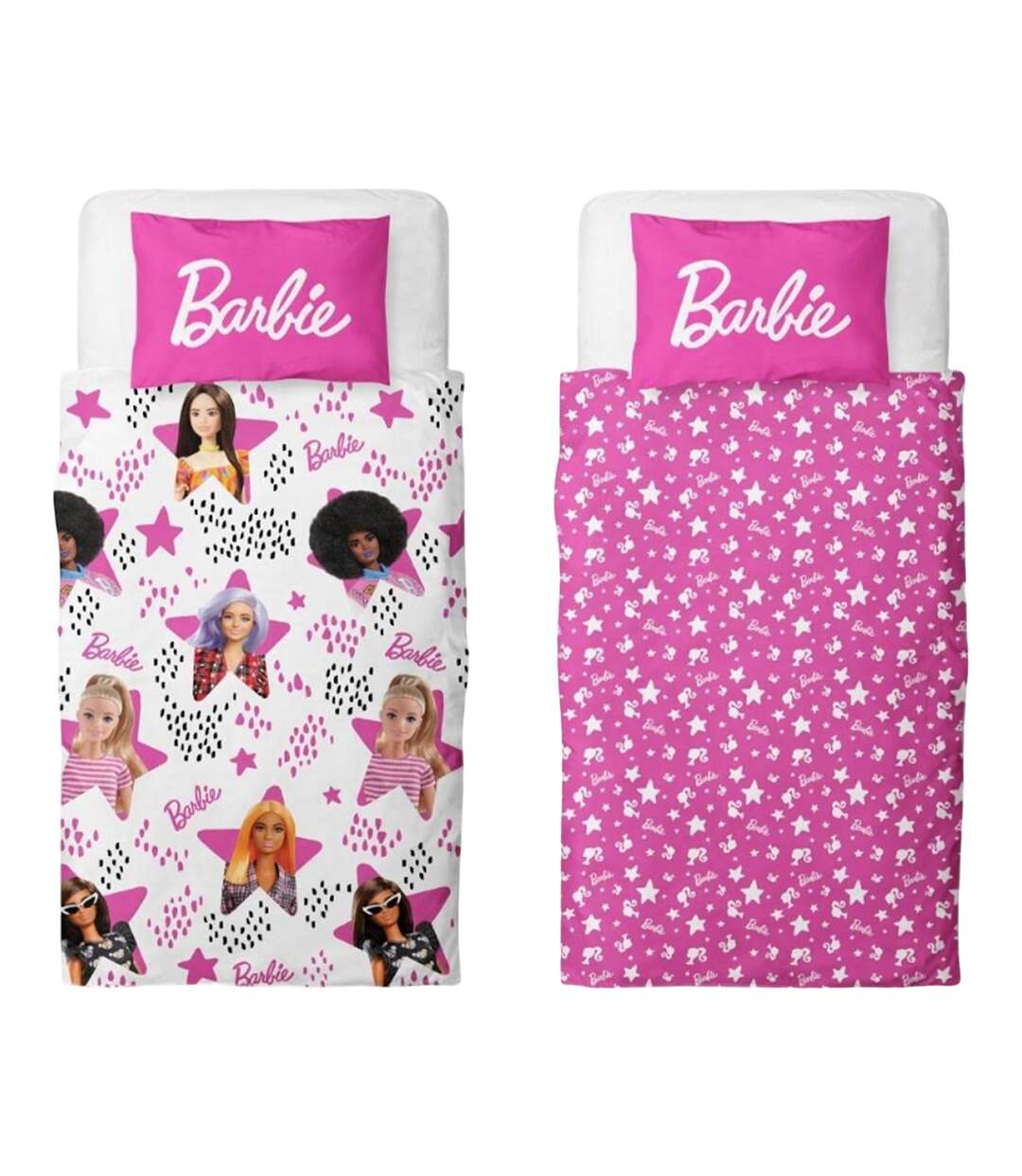 Stars Reversible Duvet Set Multicoloured Barbie-1