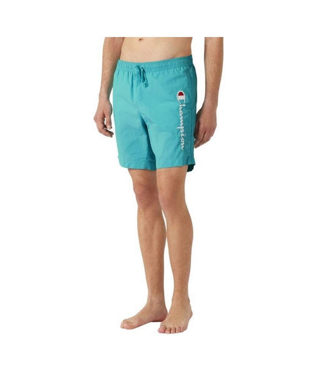 Short De Bain Motif/style Logo Brodé Homme Vert Champion-1