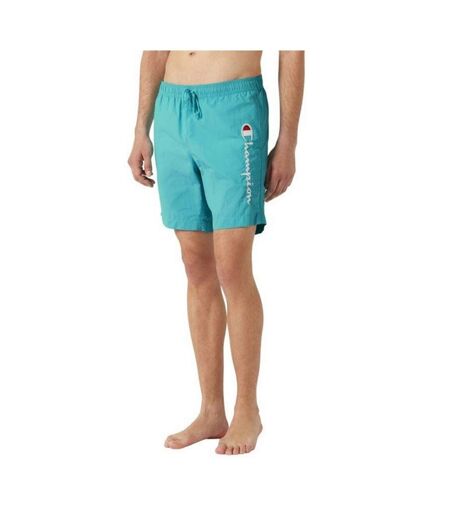 Short De Bain Motif/style Logo Brodé Homme Vert Champion