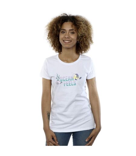 Disney T-shirt coton Ocean The Little Mermaid Femme/Ladies (Blanc) - UTBI26375