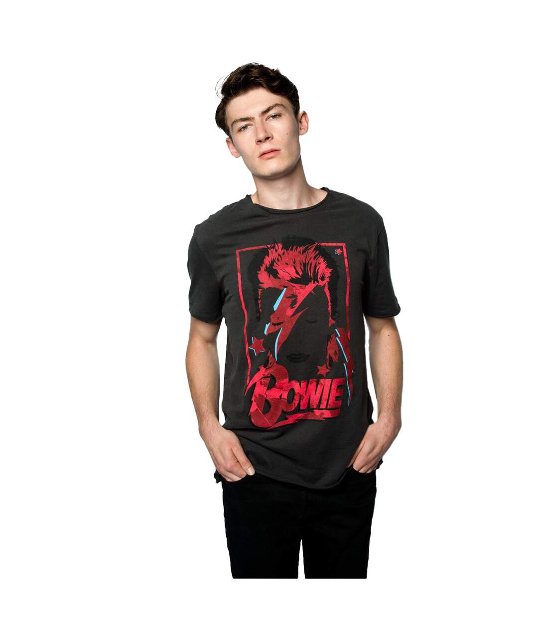 T-shirt Aladdin Sane Adulte Charbon Amplified-2