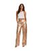 Pantalon À Poches Motif/style Métallisé Femme Rose Doré AmyLynn-4