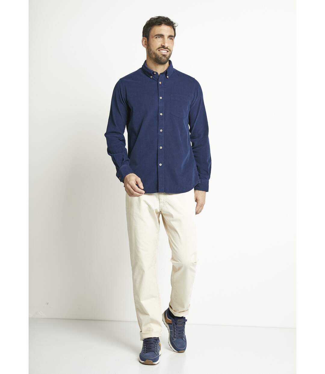 Chemise manches longues velours milleraies-3