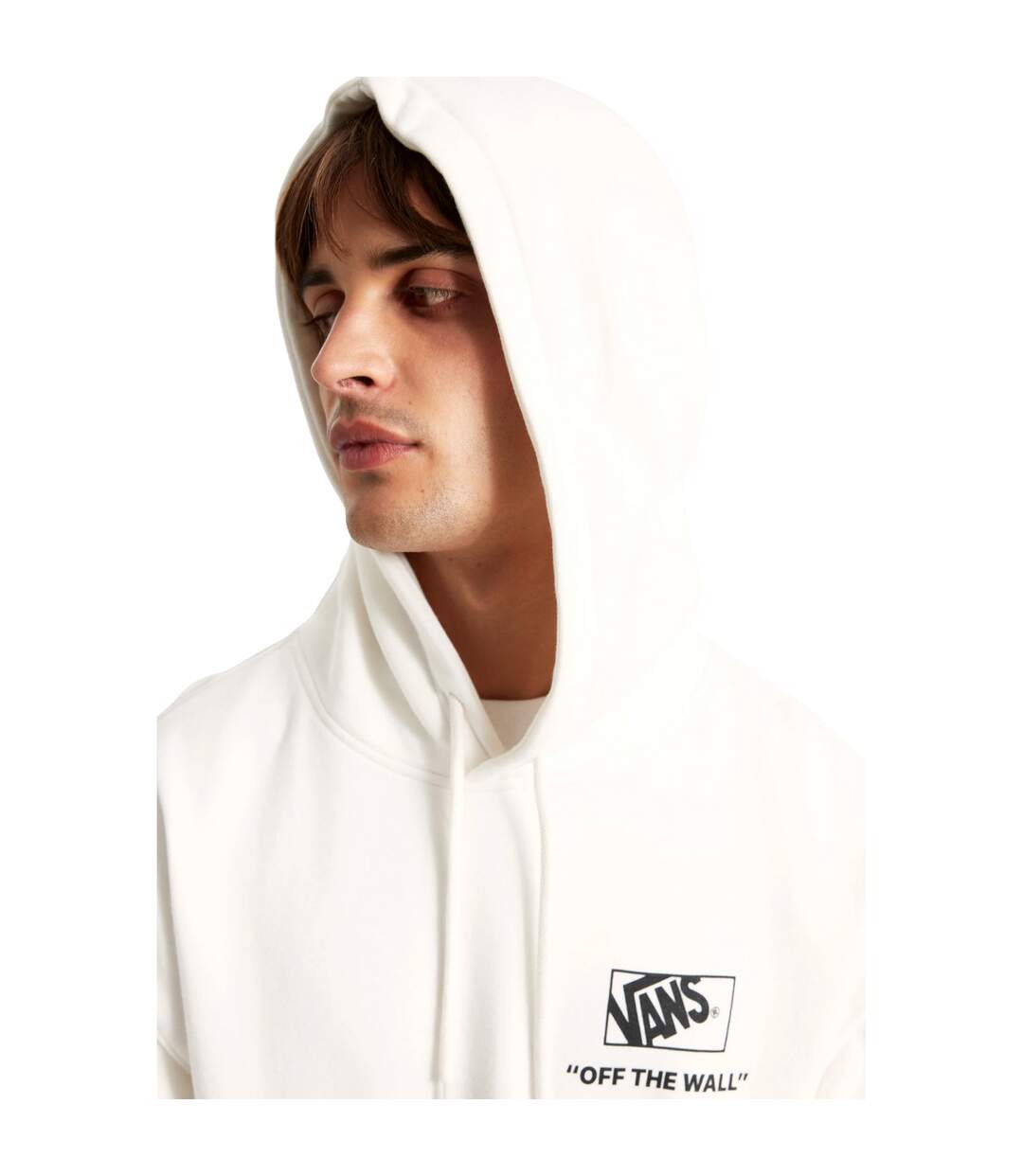 Sweat À Capuche Motif/style Empilé Homme Blanc Vans-4