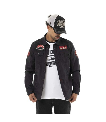 Chemise homme manches longues en popeline patchs et logo dos Pick Vondutch
