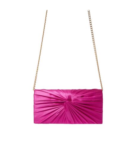 Beauty satin twisted clutch bag one size pink Dorothy Perkins